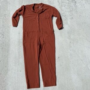 Storq Long Sleeve Jumpsuit Womens 3 Medium Maternity Nursing V-Neck Stretch